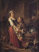 Francois Boucher The Beautiful Kitchen-Maid USA oil painting artist